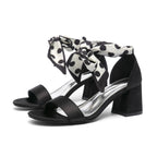 2026 Summer Stylish High-Heeled Sandals with Bow and Ankle-Strap Detail