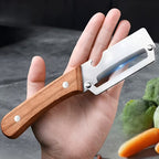 Stainless Steel Peeler Three-Piece Set, Including Wooden Handle And All-Steel Models